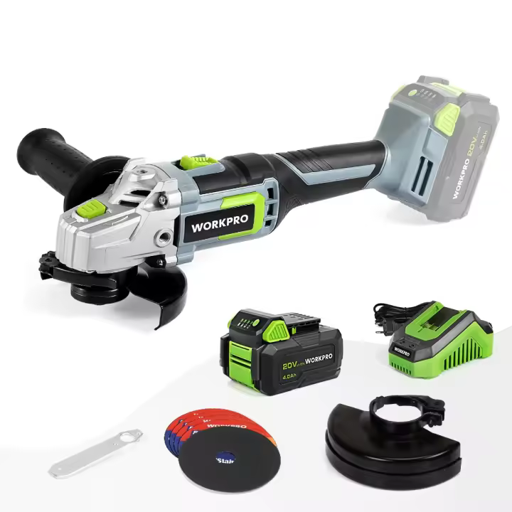 Amoladora Angular Inalámbrica de Litio-Ion WORKPRO 20V Máquina de Pulir y Corte para Reparación de Herramientas Eléctricas Hecha en China - 1