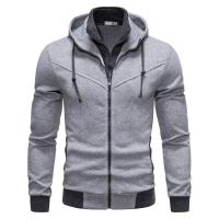 Sudaderas con capucha para hombre, abrigos informales para exteriores, tops falsos de dos piezas, Otoño e Invierno - details 2