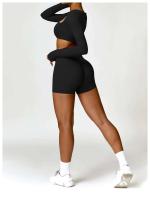 Pantalones Cortos de Cintura Alta de Yoga Ouwu Anti-Esqüí, Ideal para Ciclismo, Correr, Entrenamiento Intenso, Gimnasio Ropa Deportiva para Mujeres - details 11