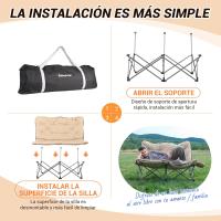 Silla de camping acolchada cómoda portátil de algodón al por mayor, silla plegable para exteriores, picnic, pesca, carga 136 kg - details 20
