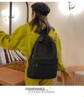 Mochila escolar impermeable de gran capacidad para mujer, mochila escolar con cremallera suave, Color sólido, mochila informal para adolescentes y niñas, suministro para estudiantes - details 34