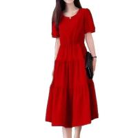 Vestido informal de moda para mujer, novedad de verano, estilo coreano, versión adelgazante de cintura, oculta el Abdomen, longitud media - details 0