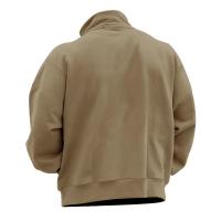 Jersey de cuello alto de terciopelo para hombre, suéter informal de color sólido, media cremallera, talla grande, tendencia de invierno - details 36