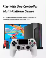 Mando inalámbrico para PS4/Pro/PS3/Slim/PC/Steam, control Bluetooth, Joystick, compatible con 6 ejes, vibración, clic táctil - details 1