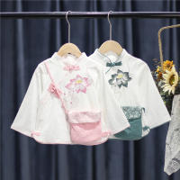 Hanfu, conjunto de otoño, vestido de princesa para bebé, disfraz antiguo chino para niñas, estilo Tang de la República de China, ropa para niños - details 0