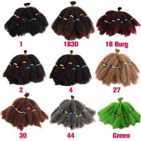 Fibra resistente al calor mujeres africanas pelo sintético Afro rizado pelo trenzado de ganchillo trenzas rizadas a granel peluca rastas ombré - details 3