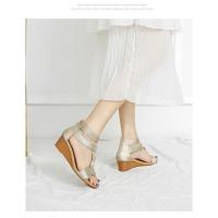 Sandalias de cuña de verano, zapatos de mujer delgados de talla grande, zapatos romanos con cremallera trasera - details 2