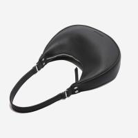 Bolso de hombro de media luna de cuero PU para ocio, bolso Retro Vintage de Color sólido para axila, bolso de media luna, bolso para axila para mujer - details 10