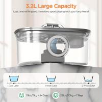 Fuente de agua de gran capacidad para mascotas, dispensador automático de acero inoxidable para gatos, recargable por USB, 3,2 L - details 1