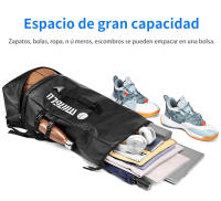 Mochila informal con tapa para hombre, mochila de gran capacidad, puede sostener baloncesto, con separación húmeda y seca - details 2