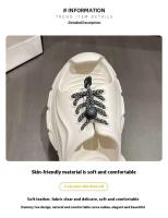 Sandalias con cordones de suela gruesa para mujer, zapatillas de playa al aire libre con aumento de altura, diseño de zapato plano, verano 2025 - details 2