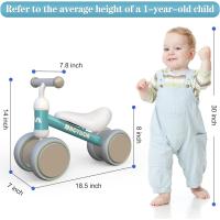 Bicicleta sin pedales para niños a partir de 1 año de equilibrio, juguetes para bebés de 1 año, bicicleta para bebés con 4 ruedas para bebés de 10 a 24 meses, primera bicicleta para niños y niñas como regalo - details 58