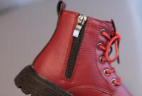 Botas De Goma Para Niños Y Niñas Invierno Cálidas Con Algodón Botas De Tobillo Doble Cierre De Cremallera Para Jardín De Infantes - details 18