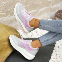 Zapatillas Deportivas Casuales Nuevas Otoño 2023 para Mujer Moda Transpirable Malla Zapatos Planos con Plataforma Zapatos Vulcanizados - details 14