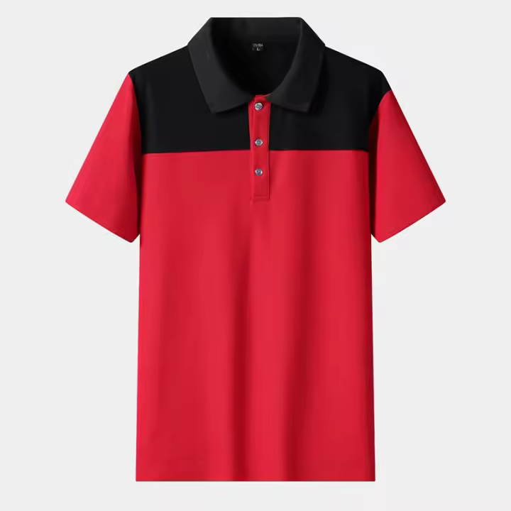 POLO de manga corta ultrafino para deportes al aire libre, camiseta de entrenamiento de Golf, transpirable, informal, Color cont - 1