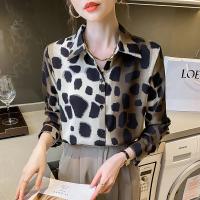 Camisa de manga larga con estampado de leopardo para mujer, blusa elegante informal, Sexy, nueva moda - details 1
