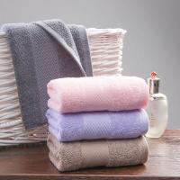 Toalla de microfibra para baño, 100% de algodón Toalla de baño, color rosa, gris, caqui y morado, regalo suave, superabsorbente, 35x75cm - details 3
