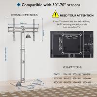Soporte de TV Pie para Pantallas de 30-70 Pulgadas Plano Curvado LCD OLED LED Altura Ajustable - details 4