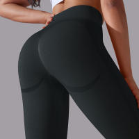 Hamidou-Pantalones deportivos sin costuras para mujer, mallas de Yoga de cintura alta, ropa de gimnasio, entrenamiento de glúteos de burbujas, pantalones para correr, Leggings de gimnasio con levantamiento de caderas - details 17