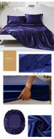 Juego de sábanas de satén de lujo, Sábana bajera de alta calidad, funda de almohada, color liso, tamaño Queen, King - details 9