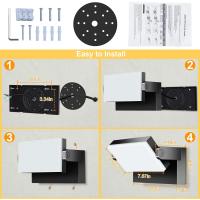 Apliques LED 60W Pared Exterior Interior 360 °   Rotación Negra Lámpara de Pared para Entrada Terraza Pasillo Focos LED Exterior 5000 Lumen Blanco Cálido 3000K Impermeable - details 26