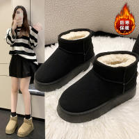 Botas de nieve de suela gruesa para mujer, zapatos de lana de piel de oveja auténtica, con plataforma de lujo, novedad de invierno, 2023 - details 7