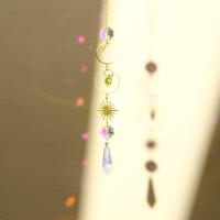 Atrapasueños, artesanías decorativas, bola de cristal, colgante de estrella y luna, atrapasueños de cristal con rombos - details 1