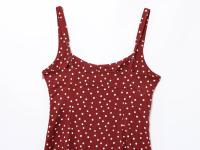 Ropa de mujer europea y americana diseño de explosión rápida sentido nicho versátil lunares vestido casual falda fina roja regalo - details 10