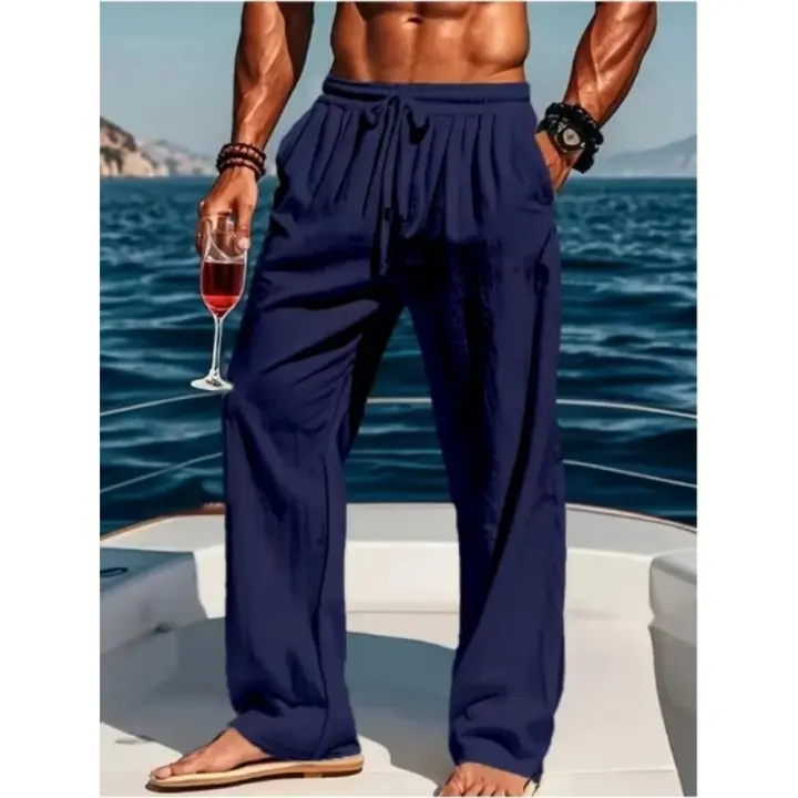Pantalones informales para hombre, pantalones de chándal de alta calidad, transpirables para el verano, ropa deportiva para correr. - 1