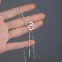 Collar de Tassel de Plata Fina S999 Diseño Original sin Alergias para Mujeres - details 7