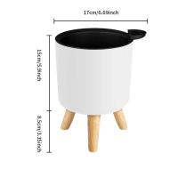 Sistema automático de riego y drenaje de plantas con patas de madera, ETA circular para pies, hierbas, bonsái de guardería, moderno - details 11