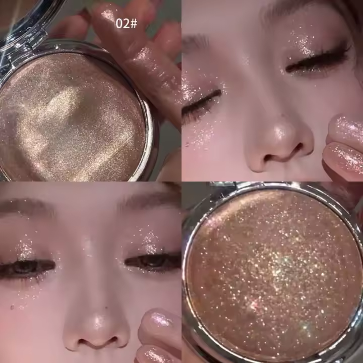 ¡10 gramos! Paleta de resaltador facial de luz de luna blanca, brillo perlado, crema de contorno, brillo, maquillaje iluminador - 1