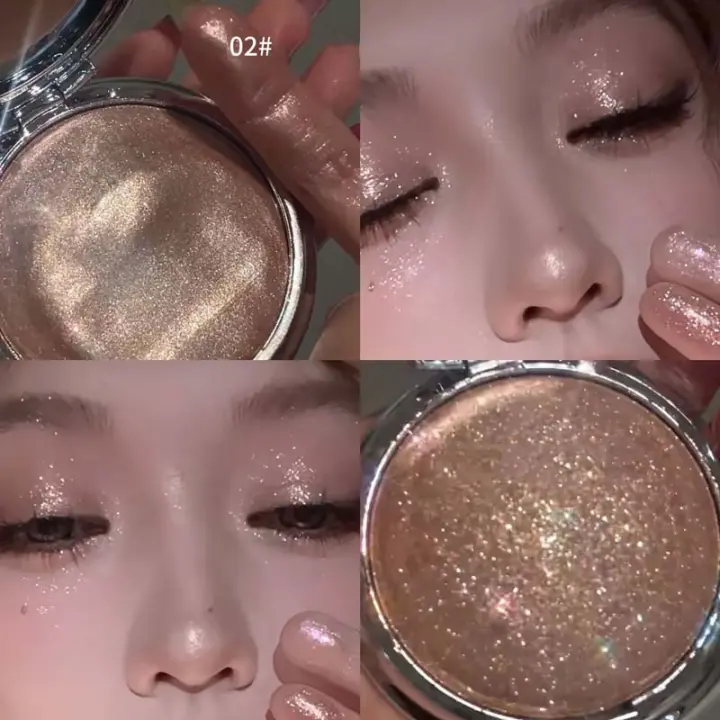¡10 gramos! Paleta de resaltador facial de luz de luna blanca, brillo perlado, crema de contorno, brillo, maquillaje iluminador - 1