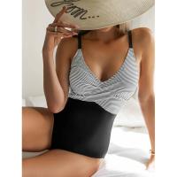 2025 Traje de baño de una pieza de talla grande para mujer, sexy con cuello en V profundo, bikini, tanga, monokini, traje de baño - details 1