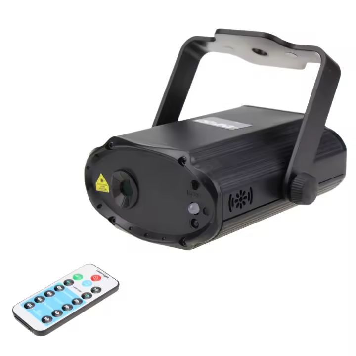 Proyector ESHINY Mini con Patrón de Copos de Nieve en Rojo y Azul para DJ Disco Bar Fiesta de Navidad con Luz de Ambiente T167D3 - 1