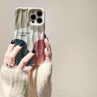 Funda de silicona para iPhone 14 Pro Max /14 / 14 Pro IMD, carcasa con diseño de dibujos animados que mantiene la sonrisa, Líneas geométricas irregulares - details 2