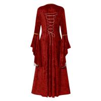 Elegante Vestido Corto de Moda Vintage Manga de Antorcha Dorada Perfecto para Fiestas - details 16