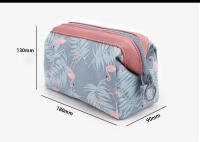 Nueva Bolsa De Maquillaje Para Mujer Estilo De Moda Impermeable Con Patrón De Flamenco Organizador De Viaje Kit De Toallitas Cierre De Cremallera Bolsa Portátil De Maquillaje - details 0