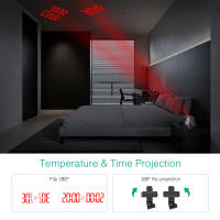 ORIA-reloj despertador Digital de doble proyección, dispositivo con hora y temperatura, pantalla grande LED, regalo para el hogar - details 1