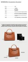 Nuevo Bolso popular Bolso de mano tejido con hebilla de cuerda de metal Bolso de hombro Bolso de mujer retro de gran capacidad átil - details 5