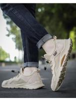 Zapatillas de Moda para Hombres al Aire Libre Zapatos Deportivos Transpirables Antideslizantes de Malla de Verano Calzado Casual de Marrón - details 14