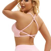 Sujetador deportivo dinámico con espalda descubierta para mujer, ropa interior deportiva de alto impacto, Top corto cruzado para gimnasio, entrenamiento, correr, sujetadores sin costuras - details 10