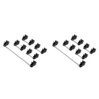 Eje de satélite de placa de acero para teclado mecánico, interruptor de eje Cherry MX montado en negro, estabilizadores 6,25u 2U, 2 uds. - details 0