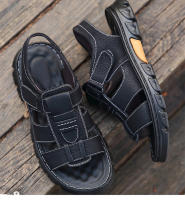 Sandalias informales impermeables para hombre, zapatos transpirables de cuero, antideslizantes, para playa y exterior, Verano - details 2