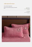 Cubierta de Cama de Terciopelo Engrosado Juego de Sábanas Elásticas de Color Sólido para Cama de Rey y Amarilla - details 6