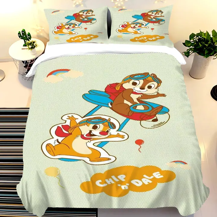 Funda de edredón, juego de cama de ardilla animada, funda nórdica de ardillas para niñas, regalo de decoración de habitación de niños - 1