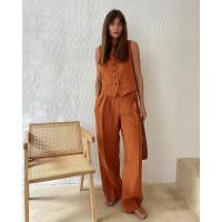 Conjunto Chic de Vestido y Pantalones de Lino-Algodón para Mujeres Moda de Verano para Oficinistas - details 8