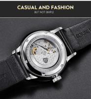 Reloj Mecánico Automático de Lujo Premium PAGANI DESIGN Correa de Cuero Resistente al Agua - details 7