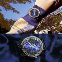 Dugary 40 mm reloj de cuarzo cultural de la ciudad prohibida de China Polaris reloj de moda masculino correa de cuero incrustada en cristal - details 8