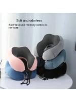Almohada de algodón con memoria de viaje en U, cuello de motor para coches y aviones, tela namagnética, en forma de U, 1 unidad - details 4